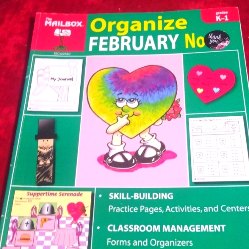 Organize February Now, grades k-1